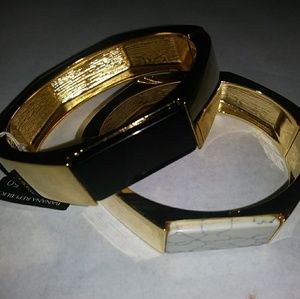 Banana Republic Gold / Marble and Black Bracelet